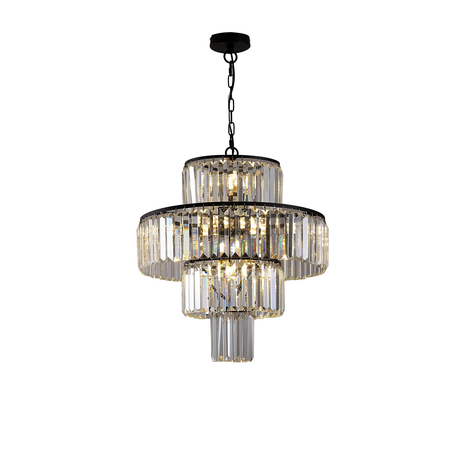 Modern 19.7 Inch Chandeliers Lights With Luxury Black