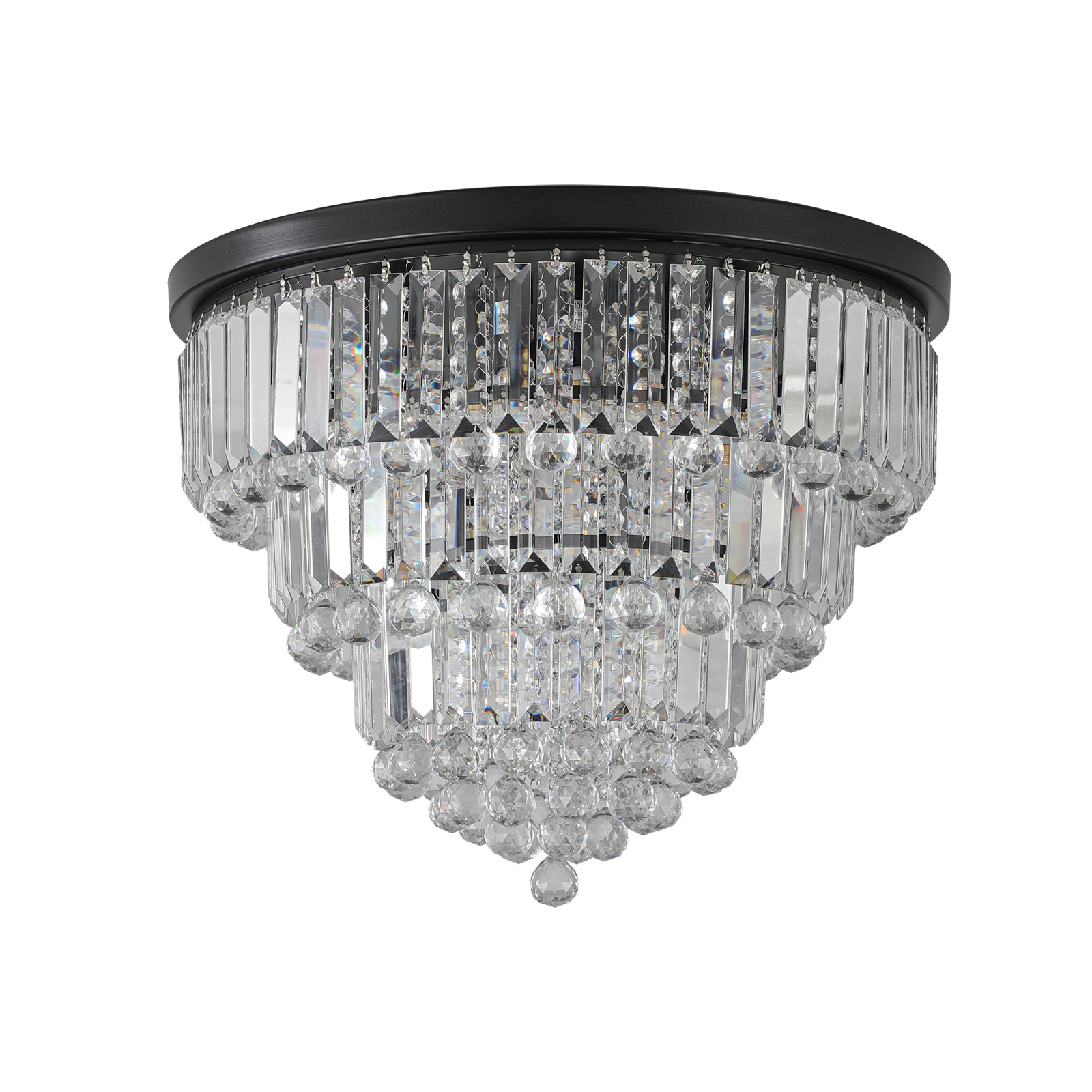 Modern Style 6-light Crystal Lights Large Ceiling Chandeliers With Luxury Clear