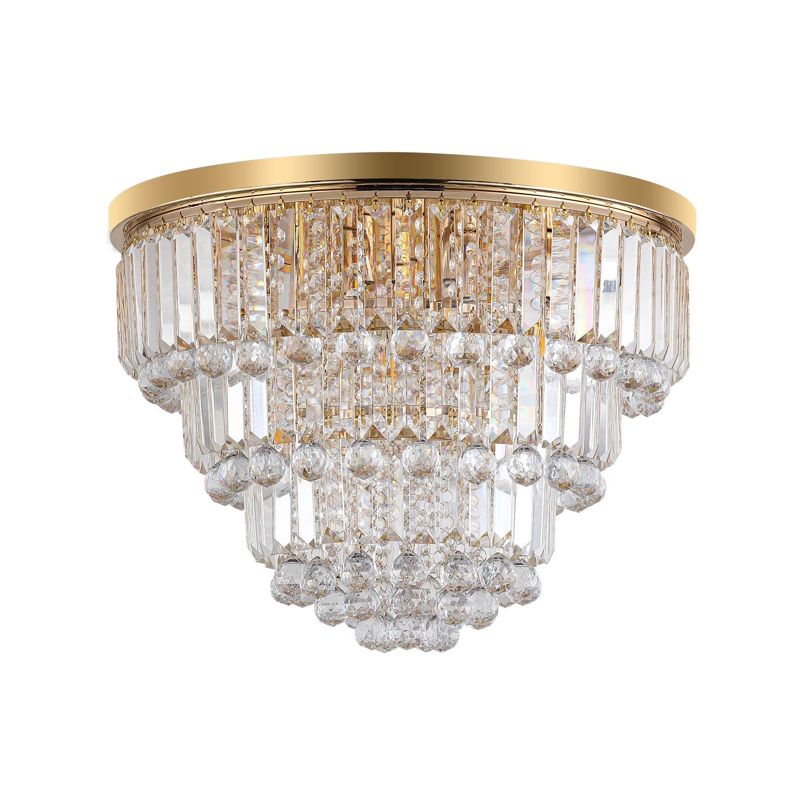 Modern Style 6-light Crystal Lights Large Ceiling Chandeliers With Luxury Clear