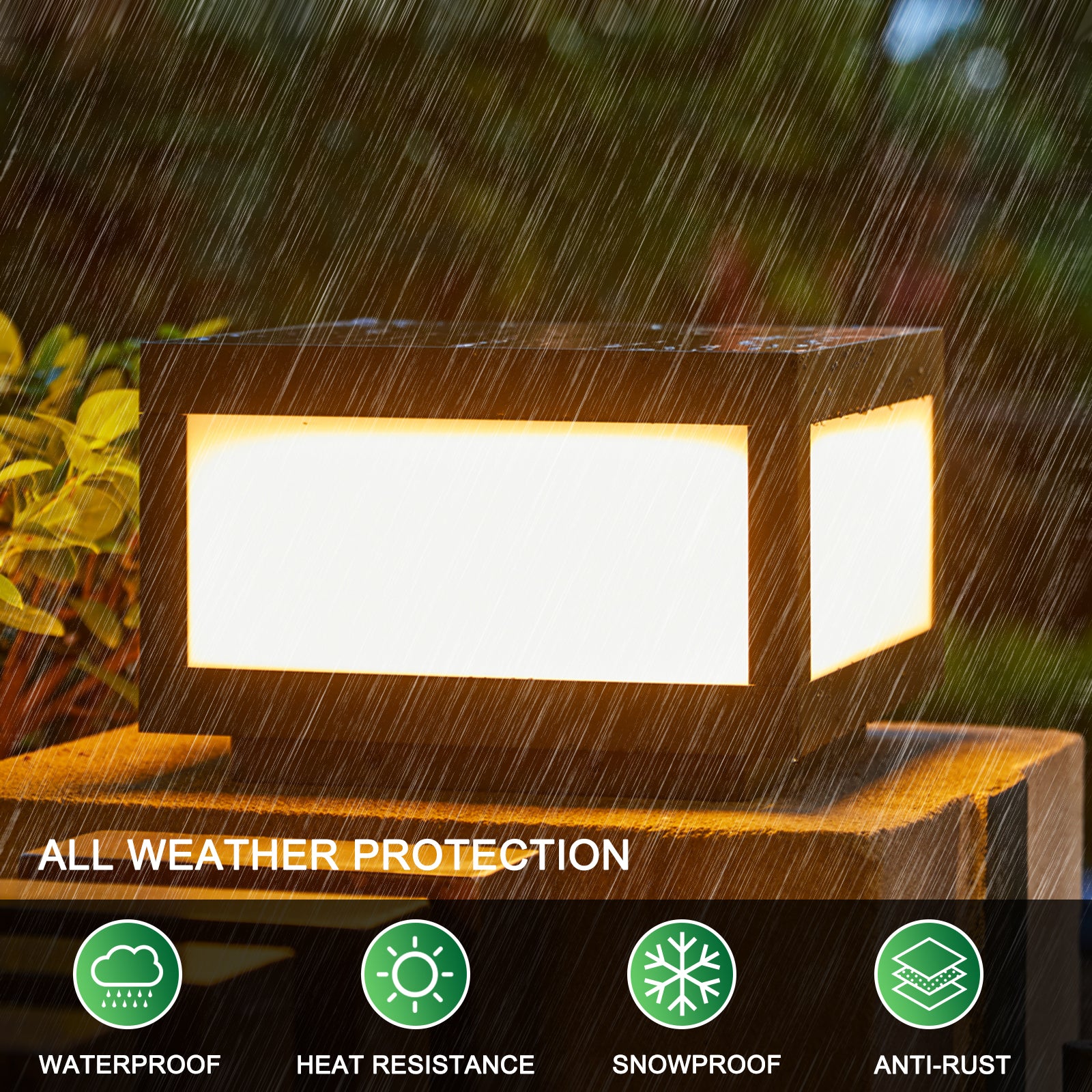 Solar Wall Lamp With Dimmable LED IP65 Waterproof With Aluminium Black