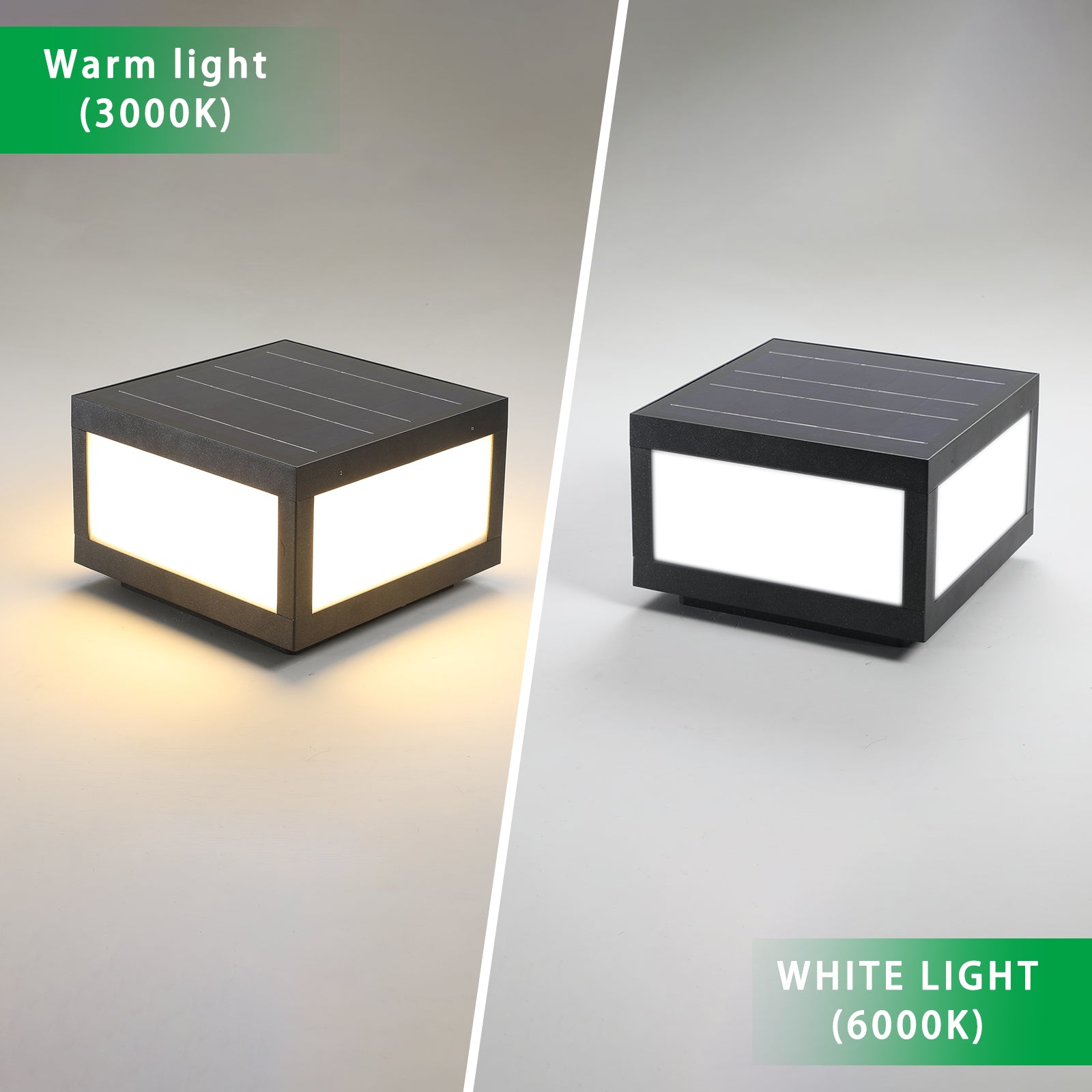 Solar Wall Lamp With Dimmable LED IP65 Waterproof With Aluminium Black