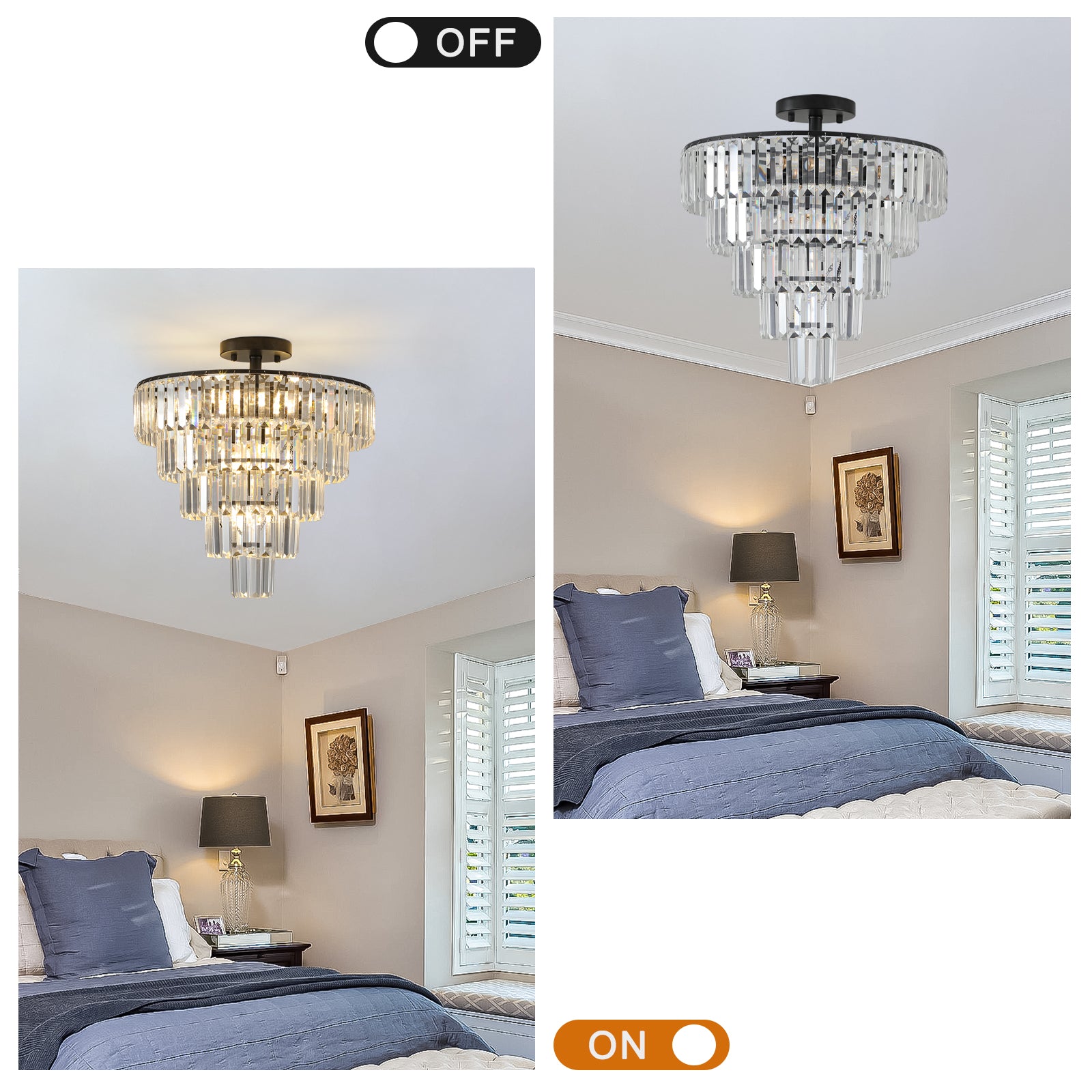 Modern Style 10-light Chandelier Large Crystal Chandelier In White Chrome