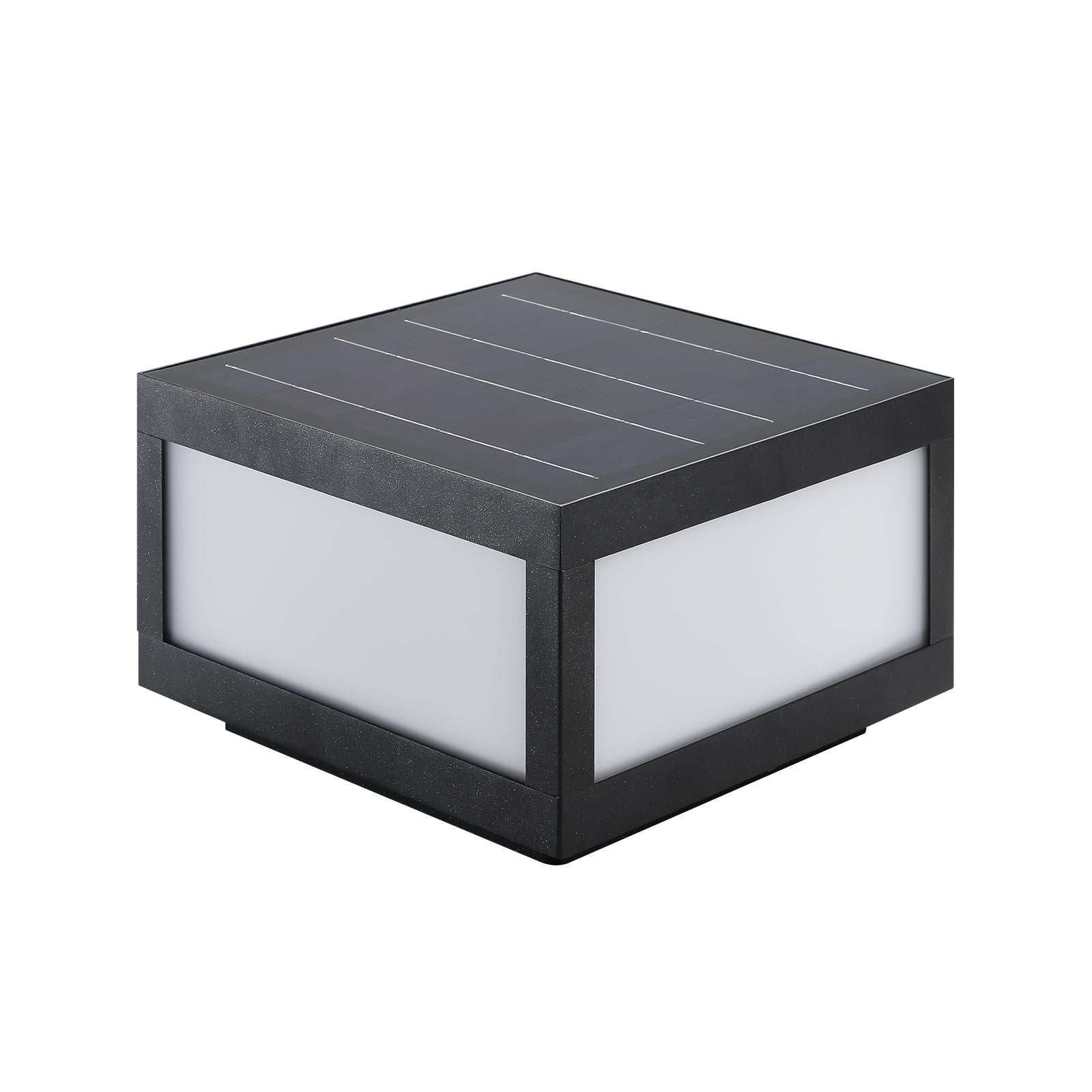 Solar Wall Lamp With Dimmable LED IP65 Waterproof With Aluminium Black