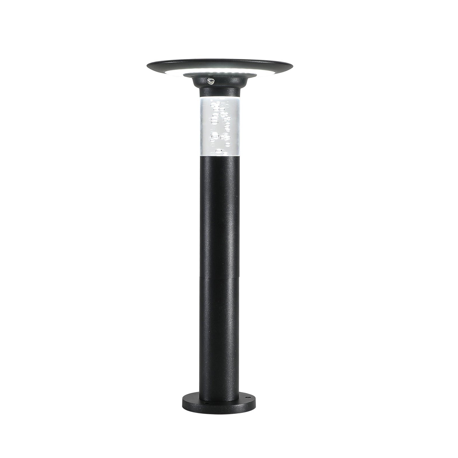 Solar Lawn Light With Dimmable LED In Black