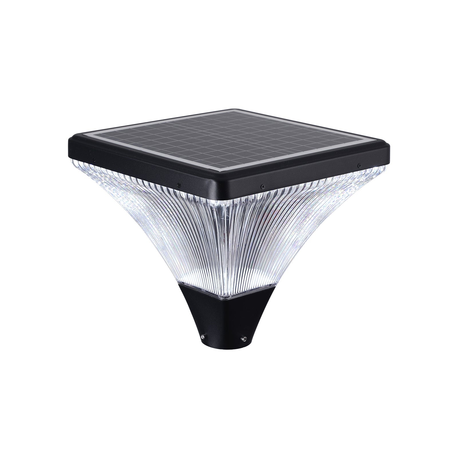 Modern Solar Street Lamp Cap In Black