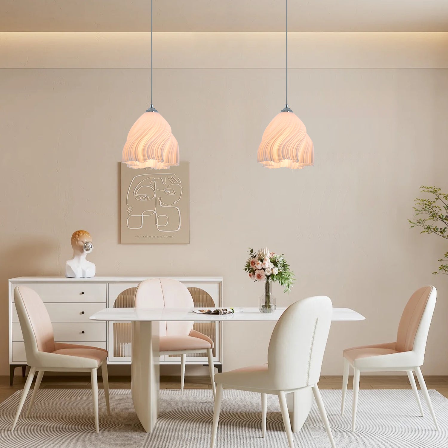 Modern Simple Three-dimensional Petal Design Chandeliers