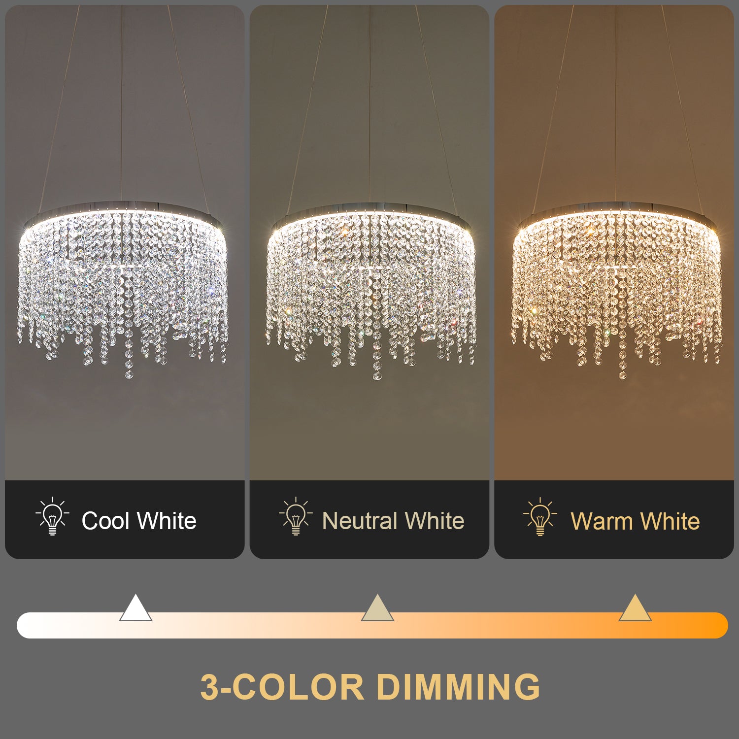 Modern Pendant Light Fancy Hanging Ceiling Lamps Luxury Crystal Chandelier