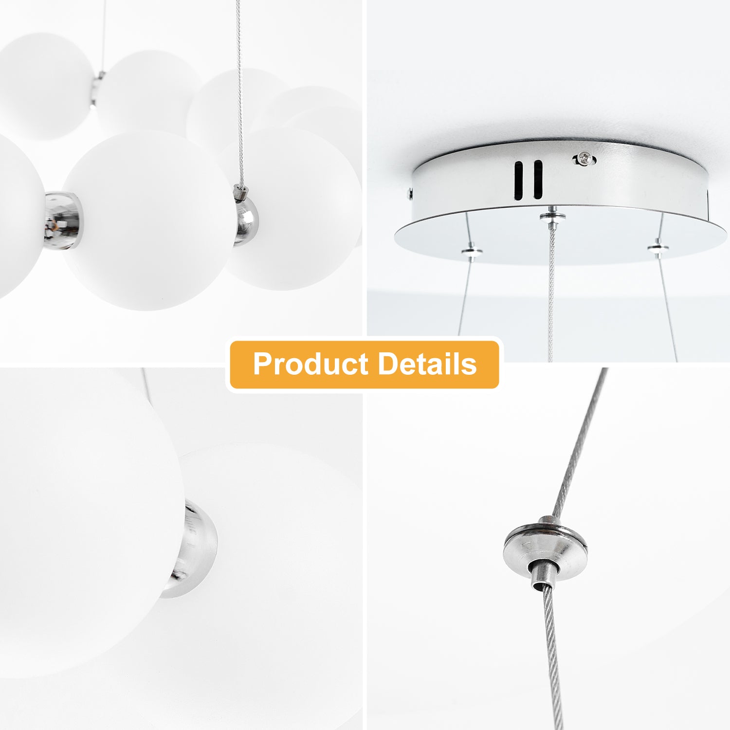 Modern Acrylic Dimmable LED Cylinder Chandelie In Chrome