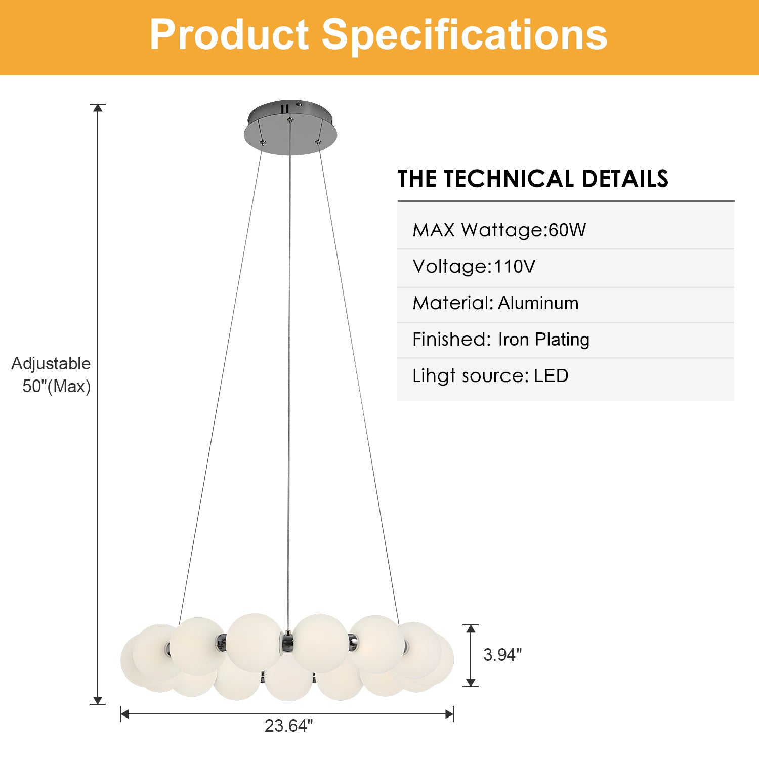 Modern Acrylic Dimmable LED Cylinder Chandelie In Chrome