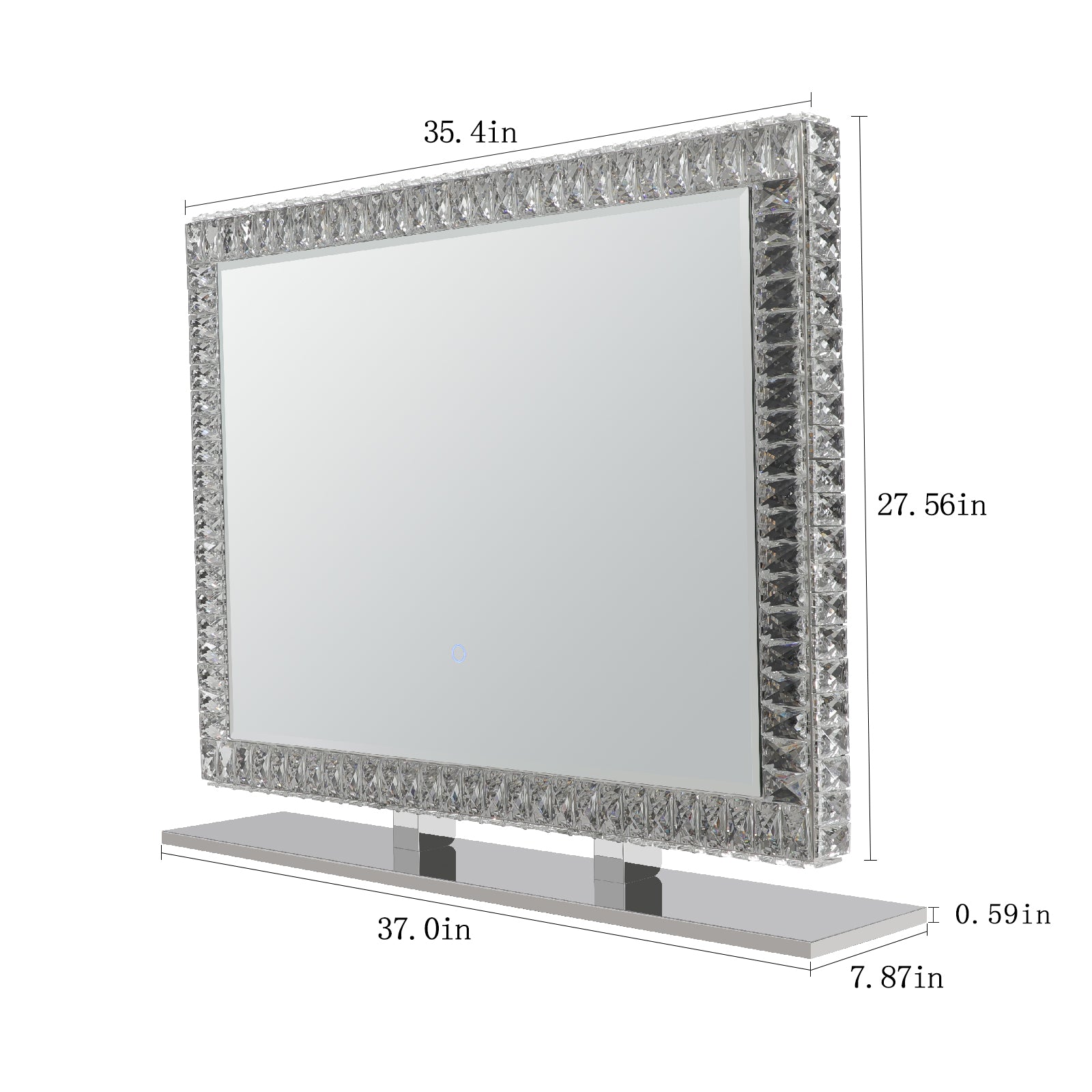 35''x27''  LED Mirror Rectangle LED Wall-Mounted Dressing In Clear