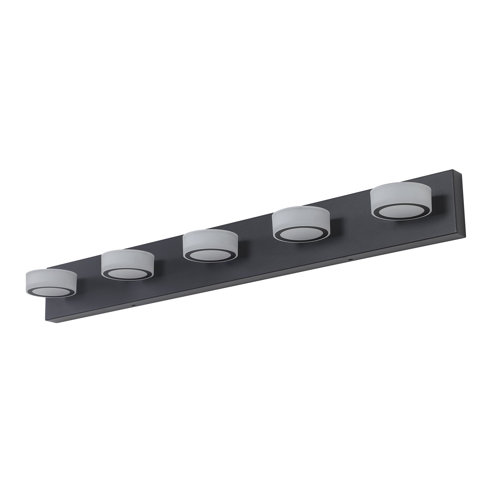 Modern 5-Light Vanity Lights Fixtures Over Mirror Bath Wall Lighting In Black