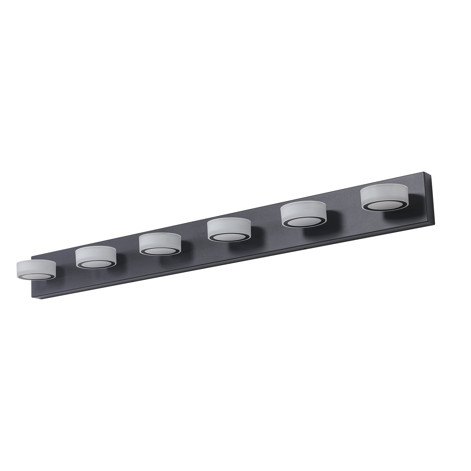 Modern 6-Light Vanity Lights Fixtures Over Mirror Bath Wall Lighting In Black