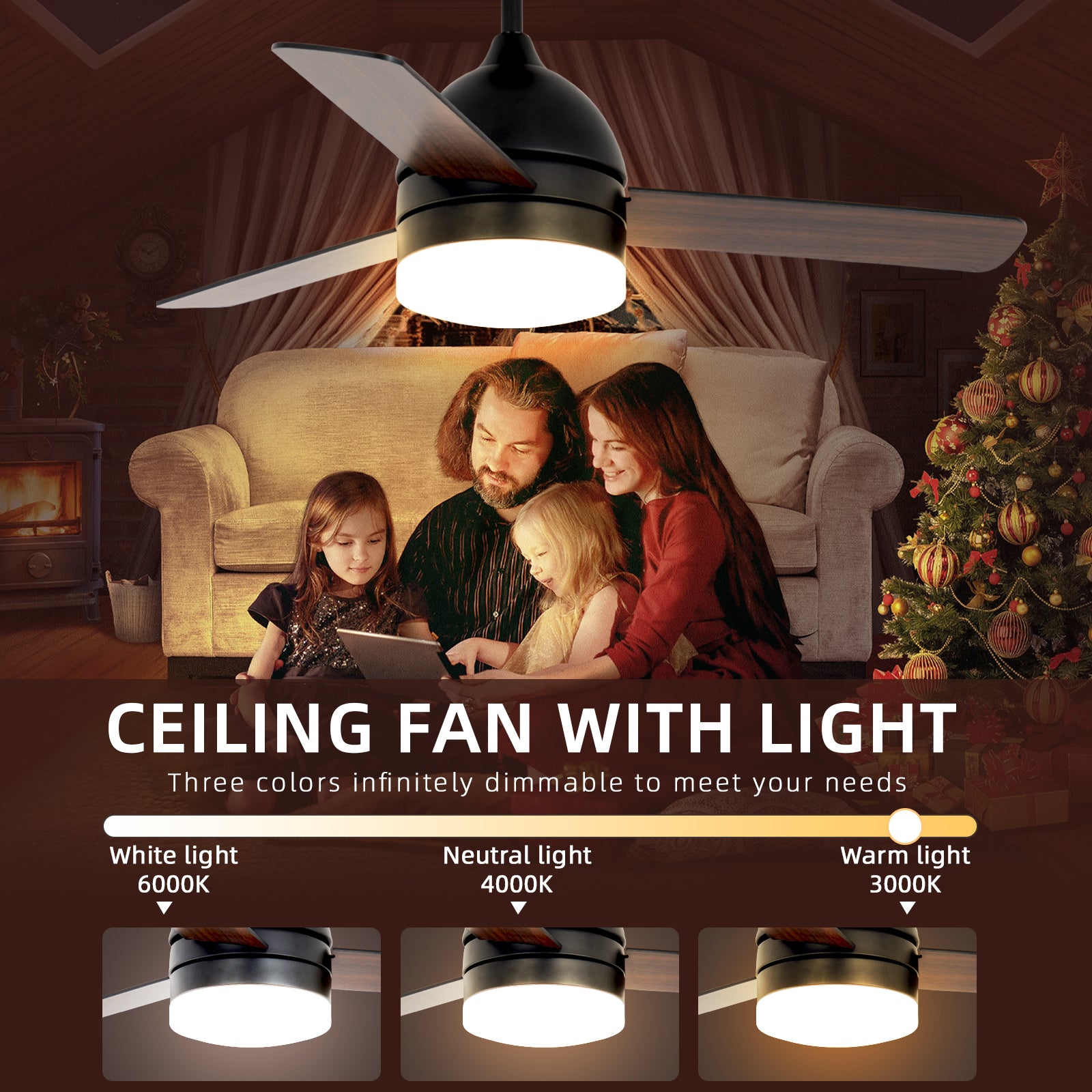 Sleek Design for Modern Living-48'' Minimalist Straight Blade Ceiling Fan