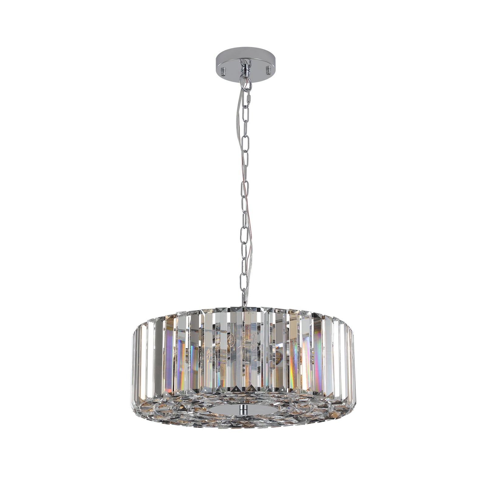 Modern 4-light Crystal Chandelier for Living-Room Round Cristal Lamp Luxury