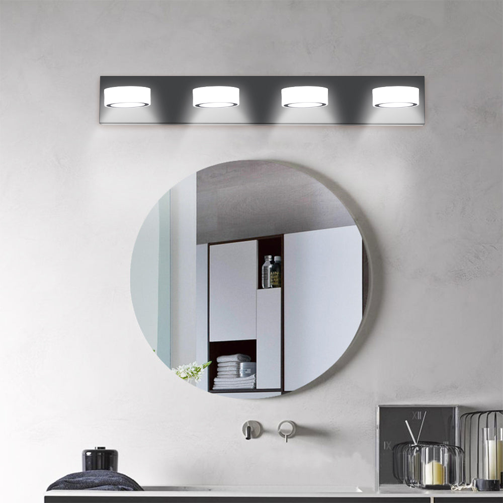 Modern 4-Light Vanity Lights Fixtures Over Mirror Bath Wall Lighting In Black