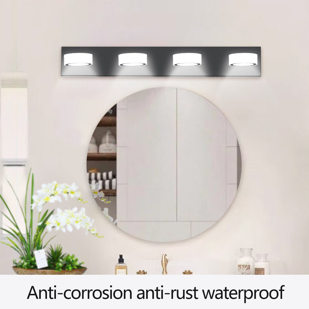 Modern 4-Light Vanity Lights Fixtures Over Mirror Bath Wall Lighting In Black