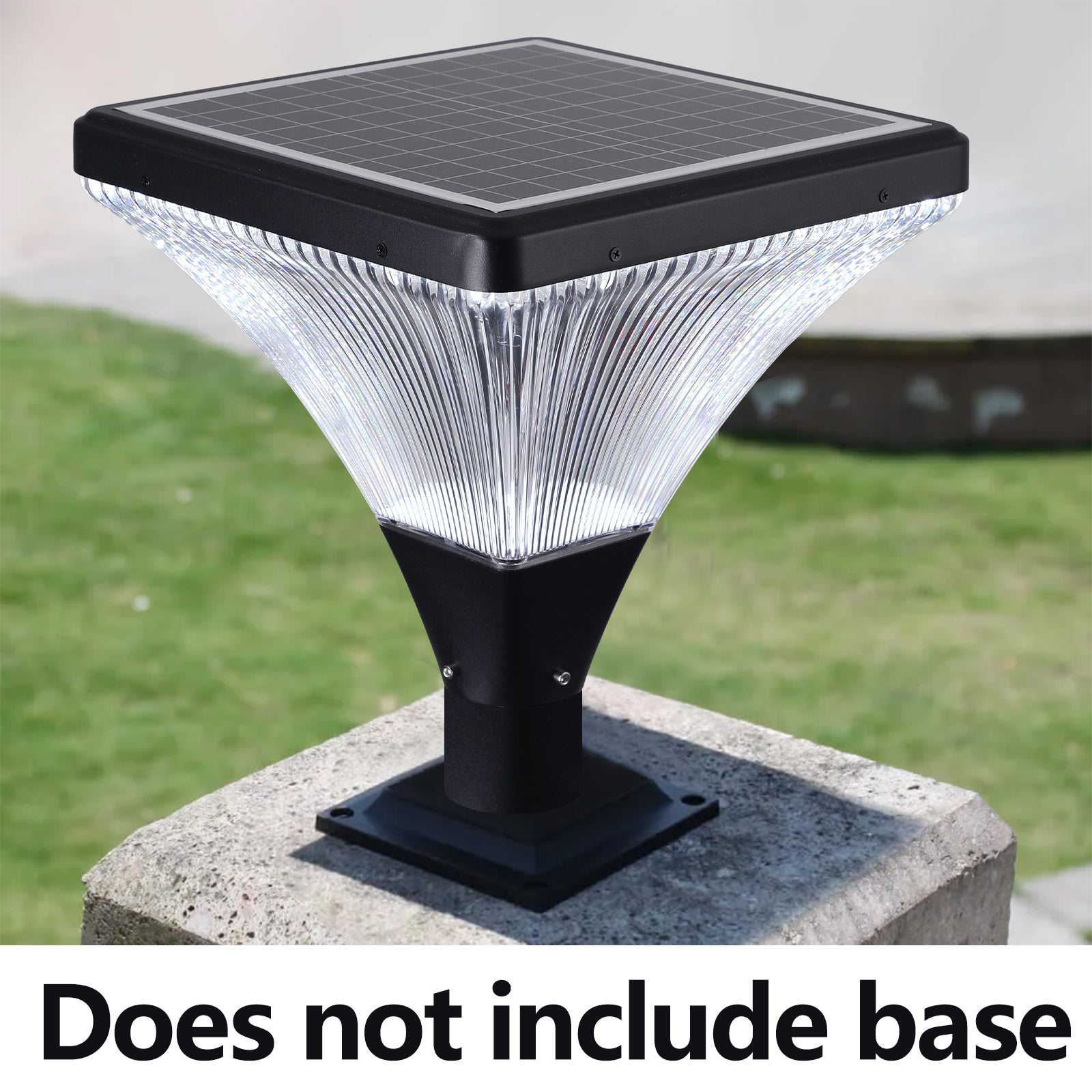 Modern Solar Street Lamp Cap In Black