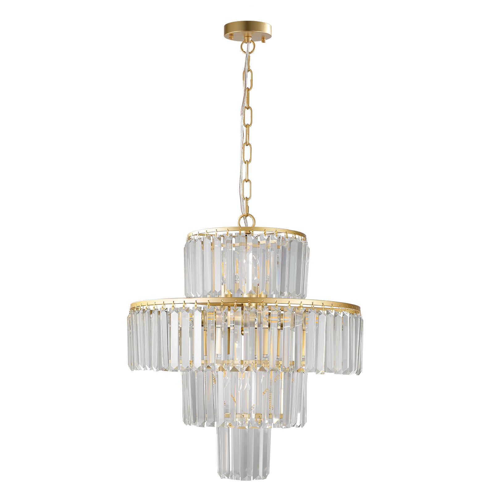 Luxury Crystal Chandelier - Modern Pendant Light for Dining, Bedroom, and Living Spaces