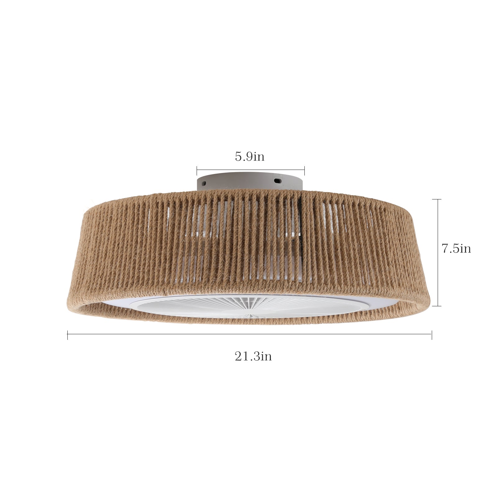 Bohemian style LED Dimmable Ceiling Light With Built-In Fan Remote Control