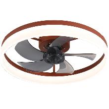 Simplicity 20" LED Ceiling Fans Light With 5-Blades Reversible Blades Polychrome